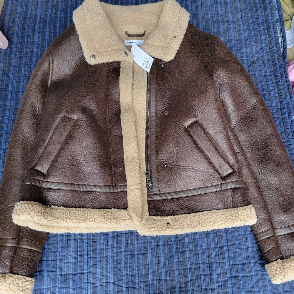 Bnwt Sonoma size medium aviator jacket